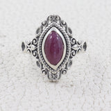 Charoite Silver Ring