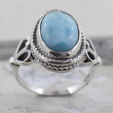 925 Sterling Silver Larimar Designer Ring