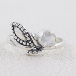 Rainbow Moonstone Silver Rings