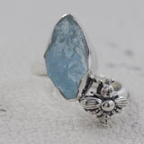 Natural Aquamarine Silver Ring