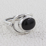 925 Strerling Silver Black Onyx Handmade Ring