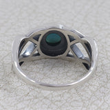 Natural Larimar Silver Ring