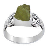 Natural Neon Apatite Silver Ring