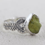 Natural Neon Apatite Silver Ring