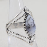 Natural Dendrite Opal Silver Ring