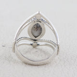 Natural Dendrite Opal Silver Ring