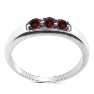 Garnet Silver Rings