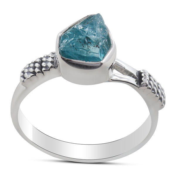 Natural Apatite Silver Ring