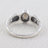 Natural Smokey Quartz Silver Ring