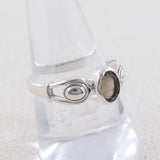 Natural Smokey Quartz Silver Ring