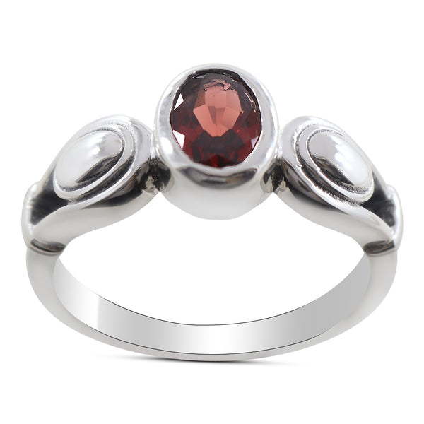 Natural Smokey Quartz Silver Rings