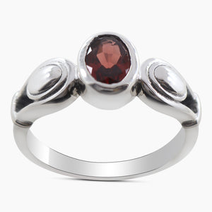 Natural Smokey Quartz Silver Rings