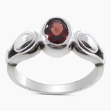 Natural Smokey Quartz Silver Rings