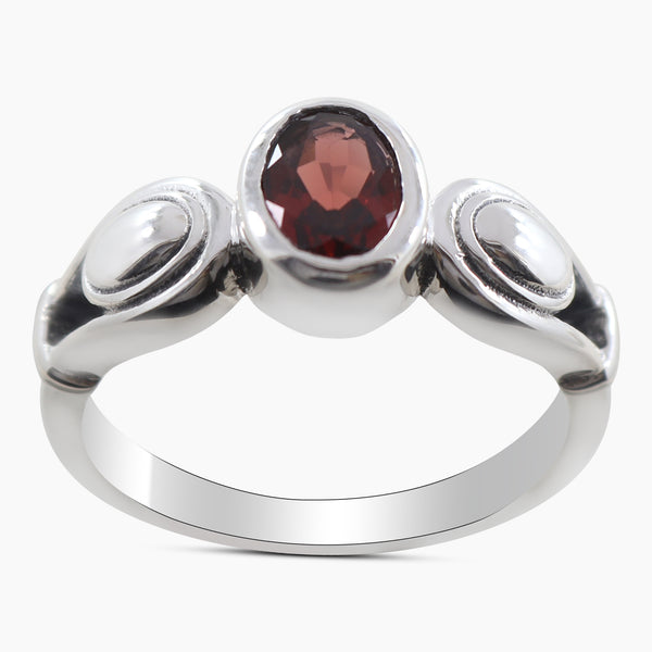 Natural Smokey Quartz Silver Rings