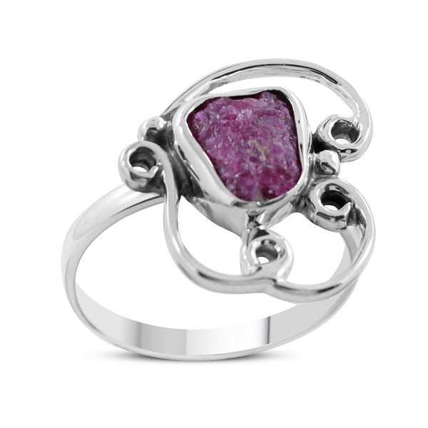 Natural Neon Apatite Silver Rings