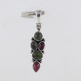 Natural Tourmaline With Multi Gemstone Pendants In 925 Sterling Silver