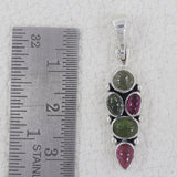 Natural Tourmaline With Multi Gemstone Pendants In 925 Sterling Silver