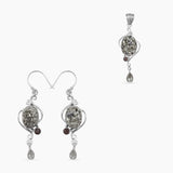 Pyrite Druzy Jewelry Sets