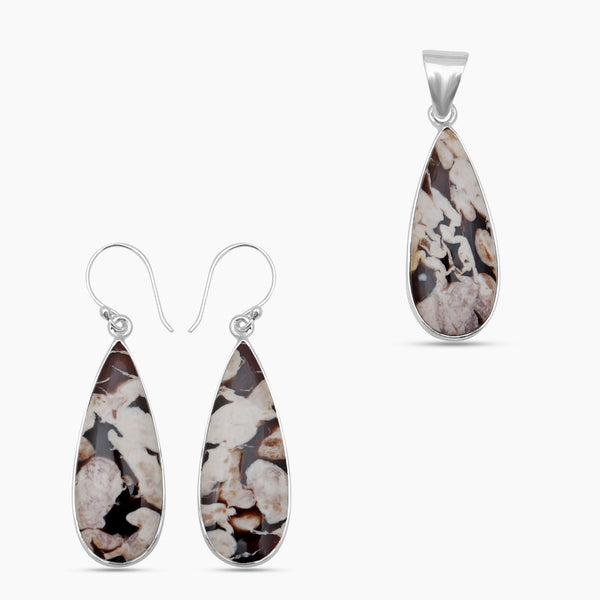 Peanut Wood Jasper Pendant Sets