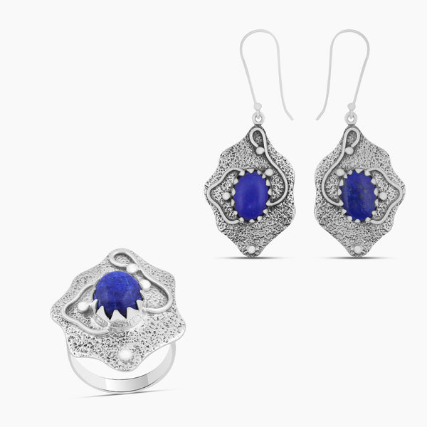 Lapis Lazuli 925 Sterling Silver Jewelry Sets