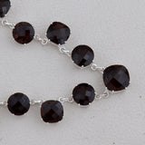 Natural Smoky Quartz Sterling Silver Necklace Jewelry Set