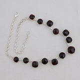 Natural Smoky Quartz Sterling Silver Necklace Jewelry Set