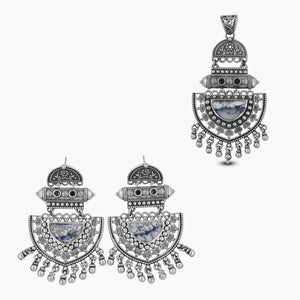 Dendritic Opal 925 Sterling Silver Jewelry Sets