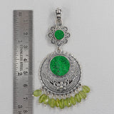 925 Sterling Silver Uvarovite Pendant Jewelry