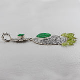 925 Sterling Silver Uvarovite Pendant Jewelry