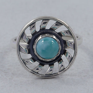 Larimar Silver Rings