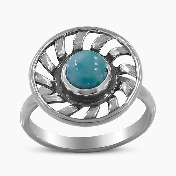 Larimar Silver Rings