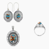 Turquoise Spiny Oyster Jewelry Sets