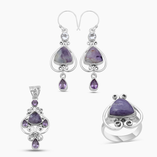 925 Sterling Silver Morado Opal Jewlery Sets