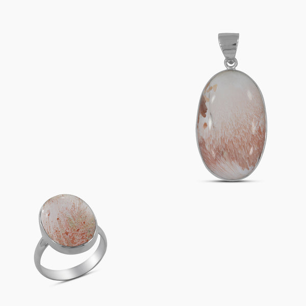 925 Sterling Silver Scolecite Jewelry Sets