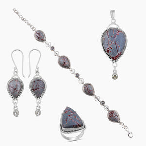 Sonara Dendritic Opal 925 Sterling Silver Jewelry Sets