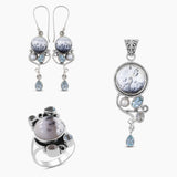 Dendritic Opal Silver Pendant Sets