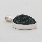 Libethenite Druzy Silver Pendants