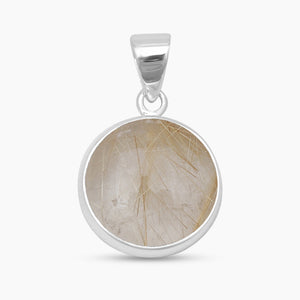 Rutilated Quartz Silver Pendants