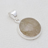 Rutilated Quartz Silver Pendants