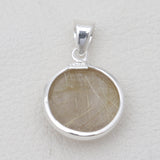 Rutilated Quartz Silver Pendants