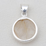 Rutilated Quartz Silver Pendants
