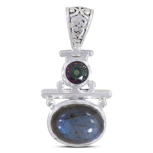 925 Sterling Silver Labradorite Pendant