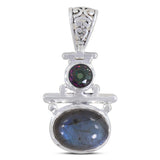 925 Sterling Silver Labradorite Pendant