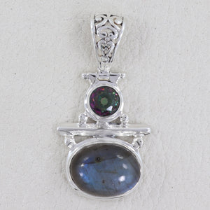 925 Sterling Silver Labradorite Pendant