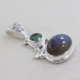 Labradorite Gemstone 925 Sterling Silver Pendant