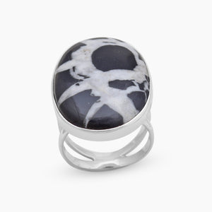 Moroccan Septarian Silver Rings