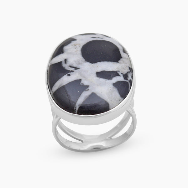Moroccan Septarian Silver Rings