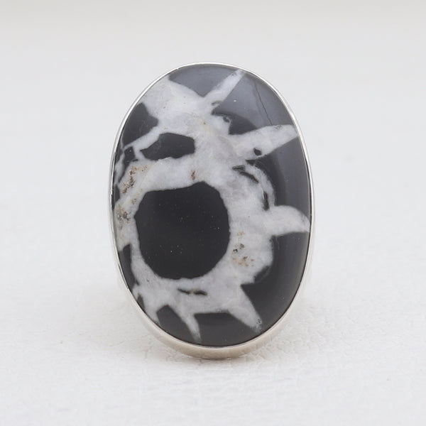 Moroccan Septarian Silver Rings
