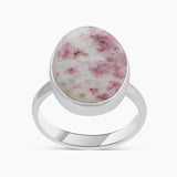 Pink Thulite Silver Rings