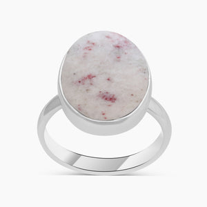 Pink Thulite Silver Rings